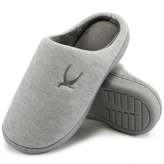 Ecetana Slippers for Men Memory Foam Cotton Slippers Comfort Warm Slip On House Shoes