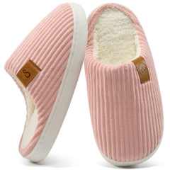 Ecetana Fuzzy Slippers for Women Comfy Lightweight Indoor House Shoes Soft Memory Foam Slippers