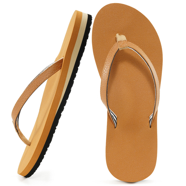 Ecetana Womens Flip Flops with Arch Support Comfortable Yoga Foam Cushion Walking Beach Sandals for Women