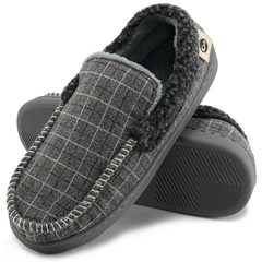 Ecetana Mens Slippers Memory Foam Loafer Slippes for Men Indoor Outdoor Slip On House Shoes