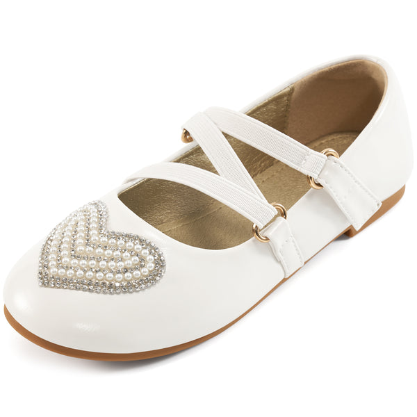 Ablanczoom Girls Flats for Dress: Mary Jane Girl Ballet Flats Wedding Party School Shoes