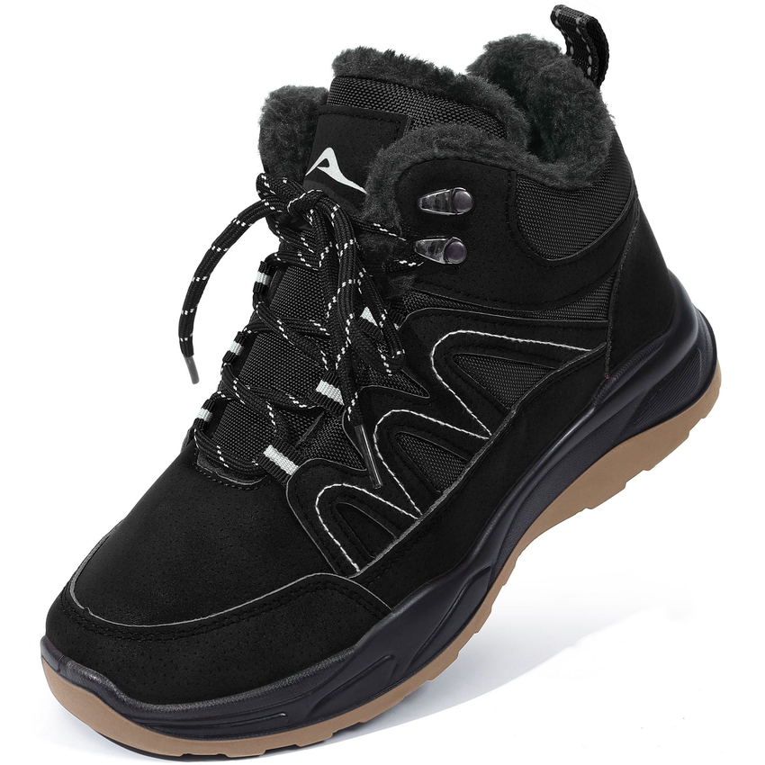 Ecetana Womens Snow Boots Winter Warm Faux Fur Lined Ankle Boots Waterproof Outdoor Hiking Shoes