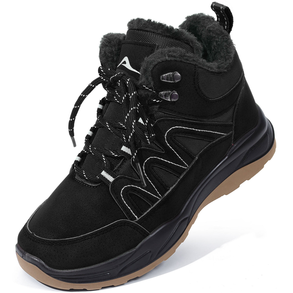 Ecetana Womens Snow Boots Winter Warm Faux Fur Lined Ankle Boots Waterproof Outdoor Hiking Shoes