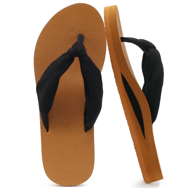 Ecetana Flip Flops for Women Comfort Yoga Mat Summer Beach Thong Sandals with Arch Support