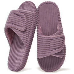 Ecetana Open Toe House Slippers for Women Memory Foam Bedroom Slippers Cozy Indoor House Shoes