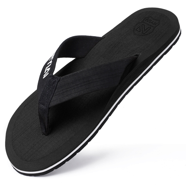 Ecetana Flip Flops for Men Yoga Mat Thong Sandals with Arch Support Comfort Beach Sandals