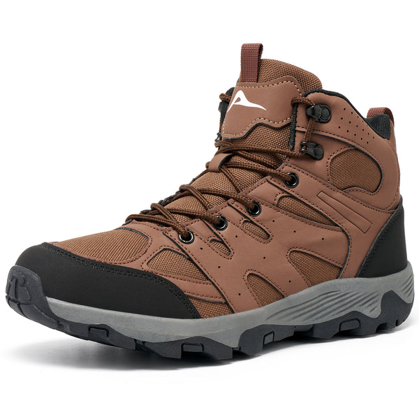 MeMoride Men's Waterproof Hiking Boots Outdoor Anti-Slip Mid Trekking Lightweight Mountaineering Shoes