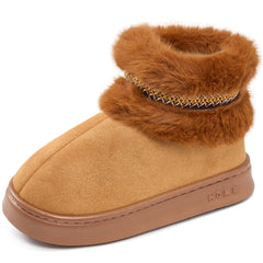 Ecetana Women's Bootie Slippers Warm Memory Foam Indoor Outdoor Non-Slip Plush House Slippers