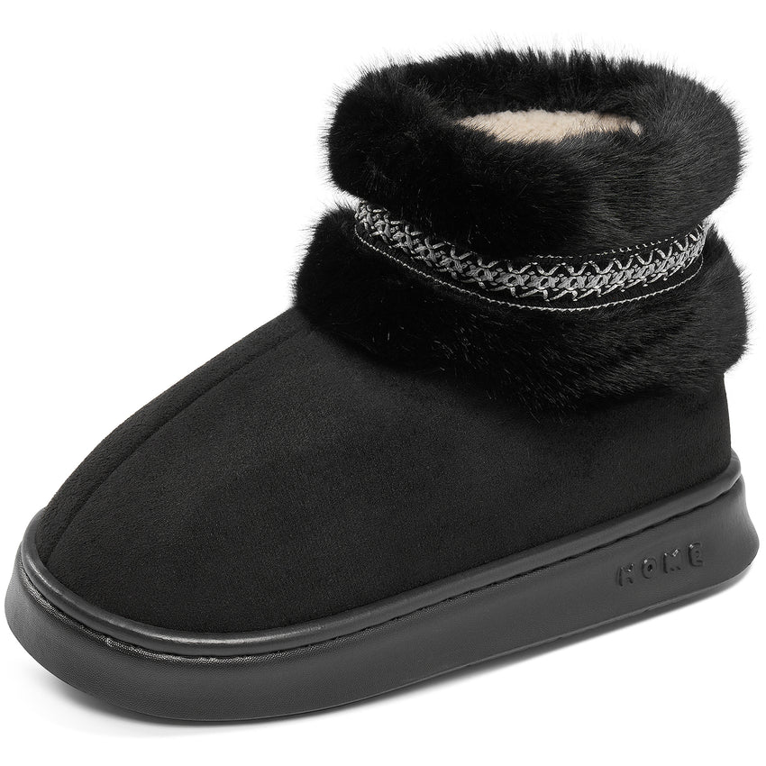 Ecetana Women's Bootie Slippers Warm Memory Foam Indoor Outdoor Non-Slip Plush House Slippers