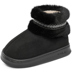 Ecetana Women's Bootie Slippers Warm Memory Foam Indoor Outdoor Non-Slip Plush House Slippers