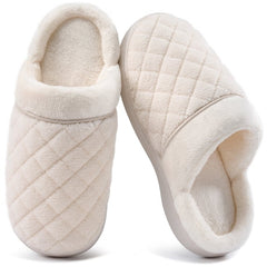Ecetana Womens House Slippers Memory Foam Fuzzy Slippers Non-Slip Warm Indoor Bedroom Slippers
