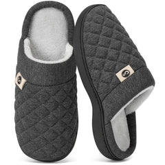 Ecetana Men's Slippers Comfort Warm House Shoes Non-Slip Indoor Fuzzy Slippers for Fall Winter