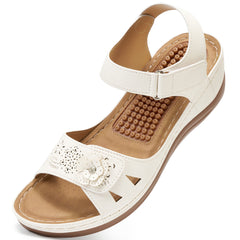 Ecetana Wedge Sandals for Women Foot Massage Sandals Summer Dressy Platform Walking Sandals