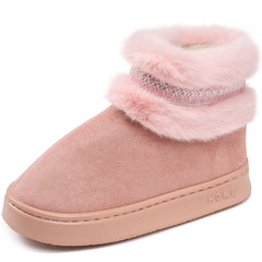Ecetana Women's Bootie Slippers Warm Memory Foam Indoor Outdoor Non-Slip Plush House Slippers