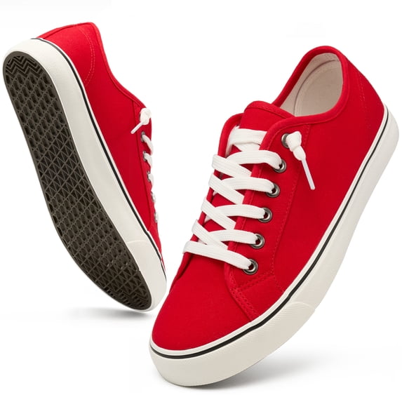 Ecetana Canvas Shoes for Women Slip on Casual Low Top Sneakers Womens Tennis Shoes