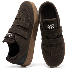 Ecetana Walking Shoes for Women Casual Shoes with Lace-Up Suede Low-Top Sneakers