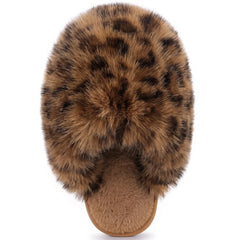 Ecetana Women's Furry Slippers Comfy Memory Foam Fuzzy Fluffy Slippers Non-slip Indoor House Shoes
