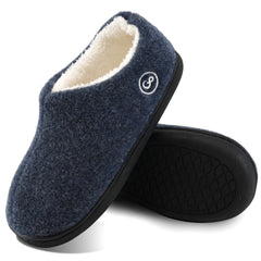 HARENC Womens Comfortable Slippers Plush Fleece Lined Memory Foam Closed Back House Shoes