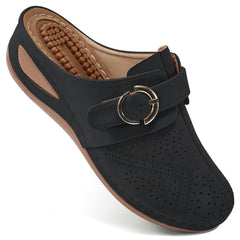 Ecetana Mules for Women Comfortable Closed Toe Women Wedge Sandals Slip On Shoes