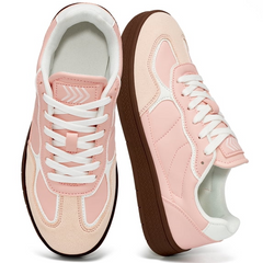 Ecetana Sneakers for Women Casual Walking Shoes Comfortable Lace up Slip on Women's Fashion Sneakers