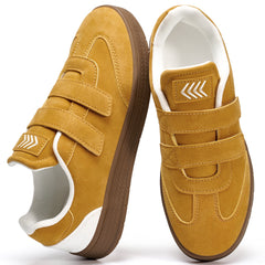Ecetana Walking Shoes for Women Casual Shoes with Lace-Up Suede Low-Top Sneakers