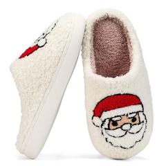 Ecetana Fuzzy House Slippers for Women Christmas Cozy Memory Foam Woman Slipper Indoor and Outdoor Winter Bedroom Shoes