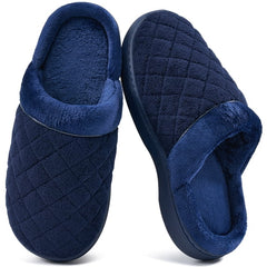 Ecetana Womens House Slippers Memory Foam Fuzzy Slippers Non-Slip Warm Indoor Bedroom Slippers