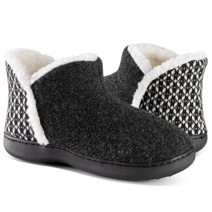 Ecetana Women's Slippers Faux Fur Warm Shoes Foam Indoor Comfortable Home Shoes Winter Fashion Fuzzy Slippers