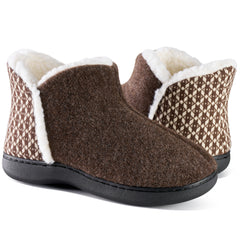 Ecetana Women's Slippers Faux Fur Warm Shoes Foam Indoor Comfortable Home Shoes Winter Fashion Fuzzy Slippers