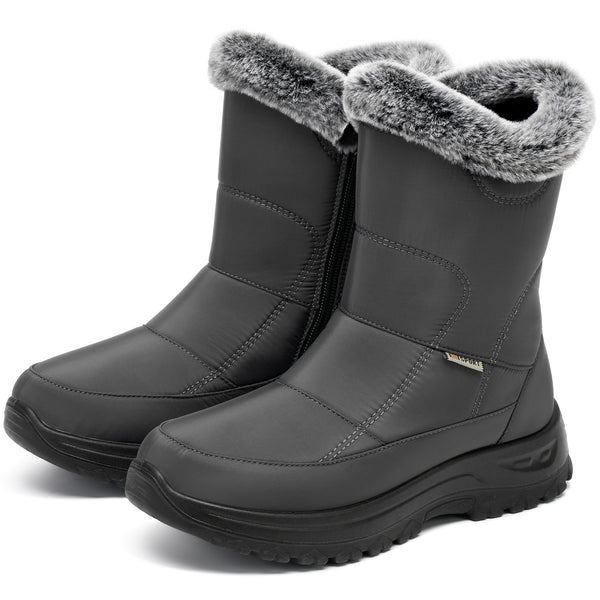 Ablanczoom Snow Boots Womens: Faux Fur Winter Hiking Shoes Woman Booties