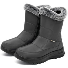 Ablanczoom Snow Boots Womens: Faux Fur Winter Hiking Shoes Woman Booties