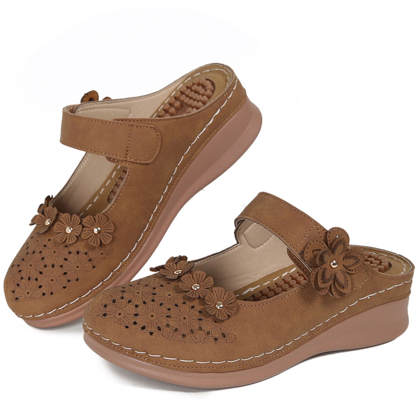 Ecetana Clogs for Women Slip On Shoes Comfort Women Mules Closed Toe Sandals with Hook Loop