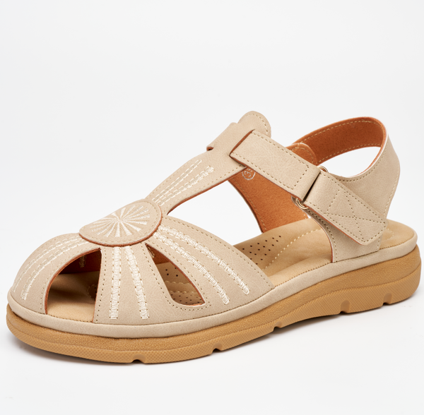 Ablanczoom Womens Sandals: Closed Toe Comfortable Sandals for Women Non-Slip Arch Support Summer Shoes