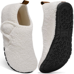 Ecetana Slippers for Women Fuzzy Slippers Warm Slip On House Sock Shoes with Hook Loop