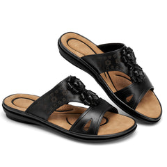 Ecetana Sandals for Women Flat Shoes Slip On Dressy Summer Comfortable Flower Slides Sandals