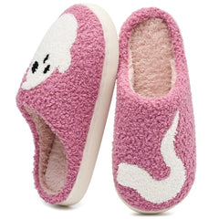 Ecetana House Slippers for Women Men Fuzzy House Shoes with Memory Foam