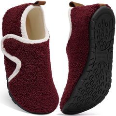 Ecetana Slippers for Women Fuzzy Slippers Warm Slip On House Sock Shoes with Hook Loop