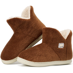 Ecetana Women's Winter Slipper Boots Warm Fuzzy Bootie Memory Foam Non-Slip Indoor Outdoor House Shoes