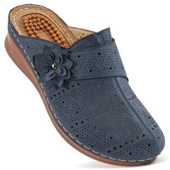 Ecetana Mules for Women Comfortable Closed Toe Women Wedge Sandals Slip On Shoes