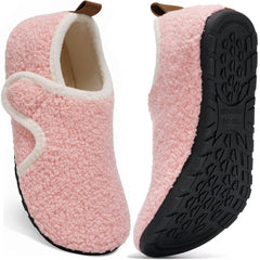 Ecetana Slippers for Women Fuzzy Slippers Warm Slip On House Sock Shoes with Hook Loop