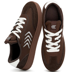 Ecetana Womens Walking Shoes PU Leather Low Top Tennis Shoes Non-Slip Casual Sneakers for Women