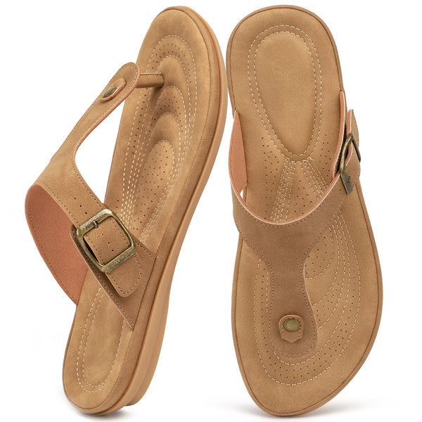 Ecetana Women's Flip Flops Comfort Dressy Slides Sandals Flat Sandals for Women