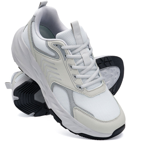 MeMoride Men's Breathable Walking Shoes Non Slip Athletic Fashion Sneakers Mesh Workout Casual Sports Shoes