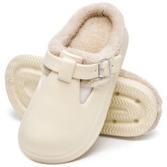 Ecetana Women's Fuzzy Lined Clogs Warm Slip-On House Slippers