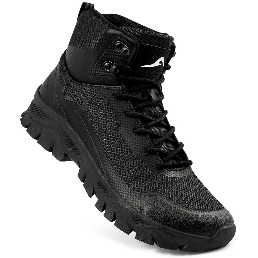MeMoride Men's Hiking Boots Mid-Top Breathable Non-Slip Outdoor Trekking Shoes