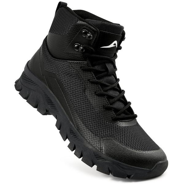 MeMoride Men's Hiking Boots Mid-Top Breathable Non-Slip Outdoor Trekking Shoes