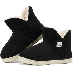 Ecetana Women's Winter Slipper Boots Warm Fuzzy Bootie Memory Foam Non-Slip Indoor Outdoor House Shoes