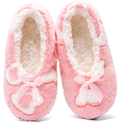 Ecetana Women's Fuzzy Slippers Warm Plush House Shoes Slip On Winter Cozy Bedroom Slippers