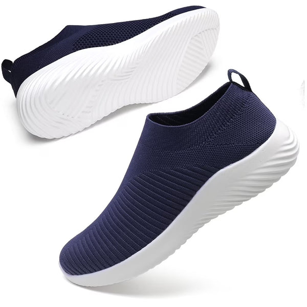 Ablanczoom Womens Sneakers Running Shoes Slip-on Fitness Sports Walking Tennis Flats