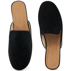 Mules for Women Suede Clogs: Comfortable Slip On Women Flats Backless Slides Loafers Womens Mules